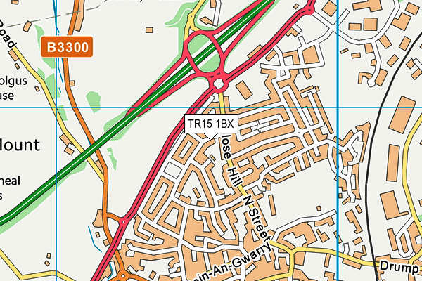 TR15 1BX map - OS VectorMap District (Ordnance Survey)