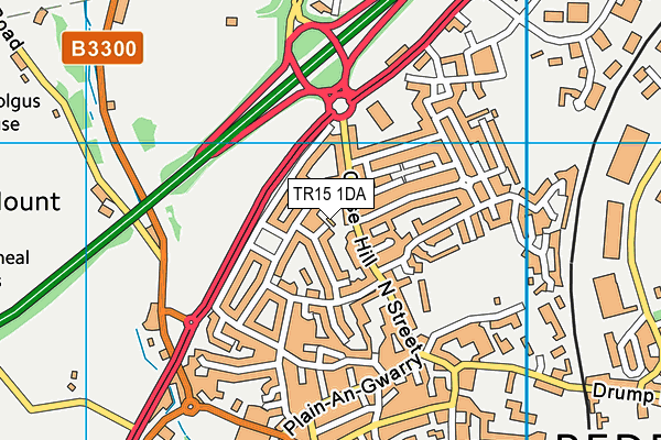 TR15 1DA map - OS VectorMap District (Ordnance Survey)