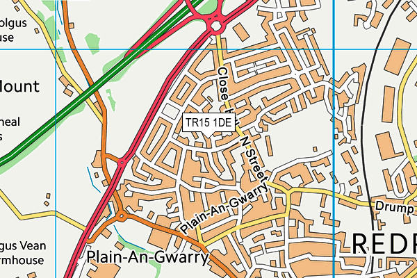 TR15 1DE map - OS VectorMap District (Ordnance Survey)