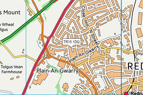 TR15 1DQ map - OS VectorMap District (Ordnance Survey)