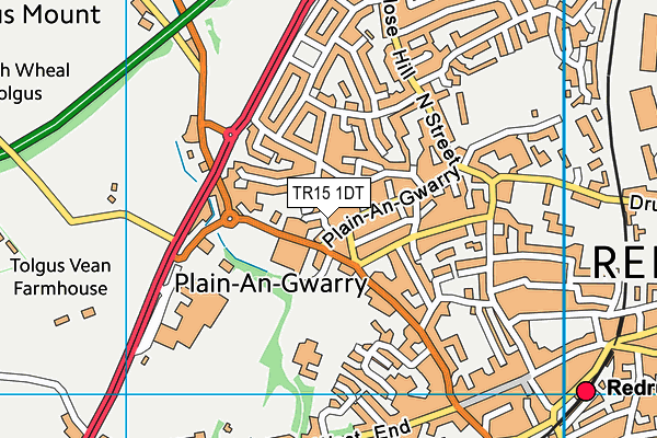 TR15 1DT map - OS VectorMap District (Ordnance Survey)