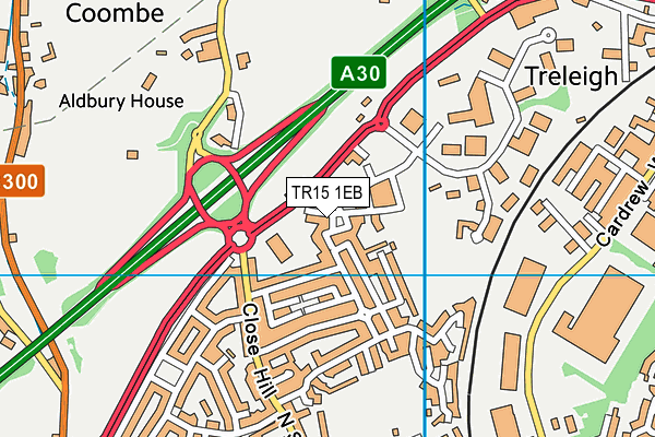 TR15 1EB map - OS VectorMap District (Ordnance Survey)