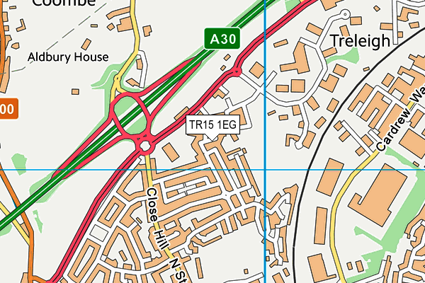 TR15 1EG map - OS VectorMap District (Ordnance Survey)