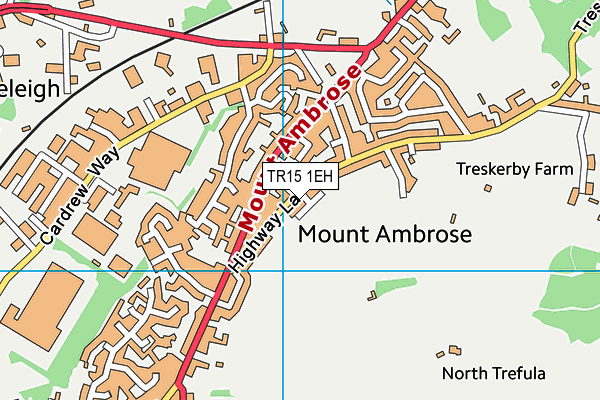 TR15 1EH map - OS VectorMap District (Ordnance Survey)