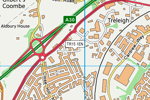 TR15 1EN map - OS VectorMap District (Ordnance Survey)