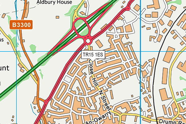 TR15 1ES map - OS VectorMap District (Ordnance Survey)