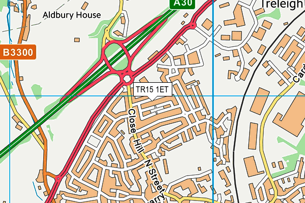 TR15 1ET map - OS VectorMap District (Ordnance Survey)