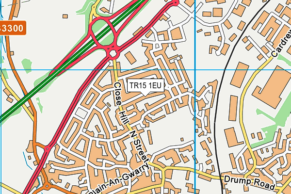 TR15 1EU map - OS VectorMap District (Ordnance Survey)