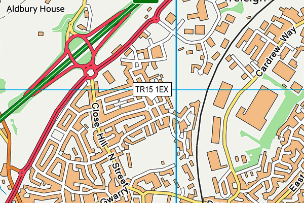 TR15 1EX map - OS VectorMap District (Ordnance Survey)