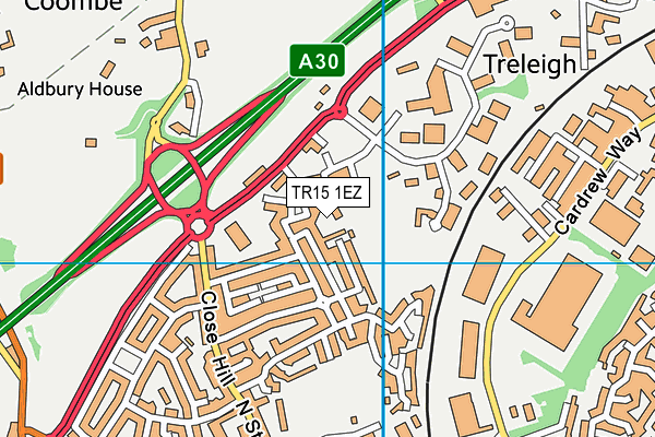 TR15 1EZ map - OS VectorMap District (Ordnance Survey)