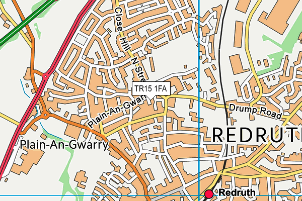 TR15 1FA map - OS VectorMap District (Ordnance Survey)