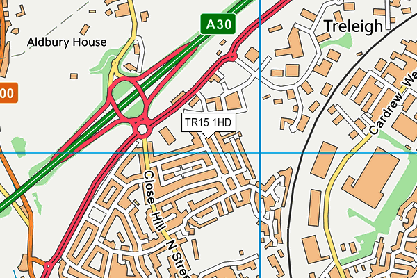 TR15 1HD map - OS VectorMap District (Ordnance Survey)