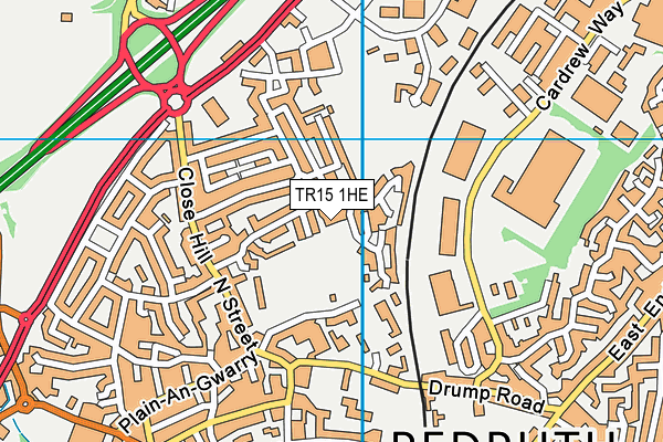 TR15 1HE map - OS VectorMap District (Ordnance Survey)