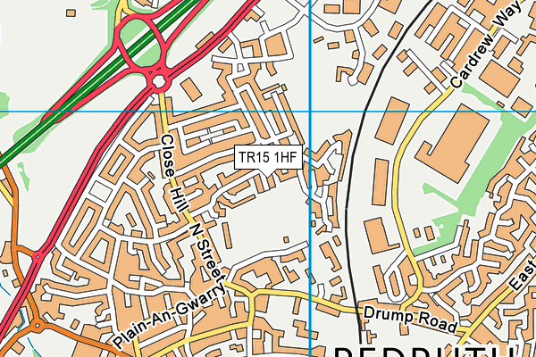 TR15 1HF map - OS VectorMap District (Ordnance Survey)