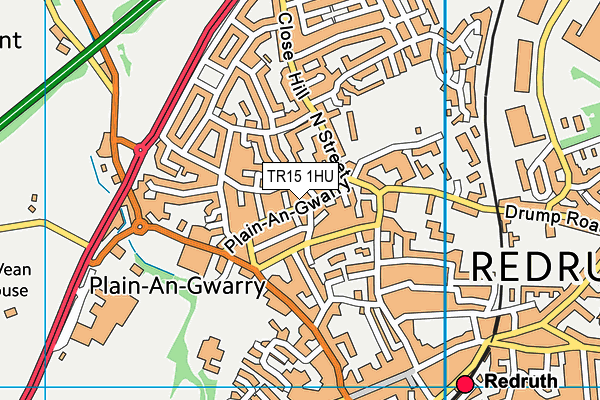 TR15 1HU map - OS VectorMap District (Ordnance Survey)