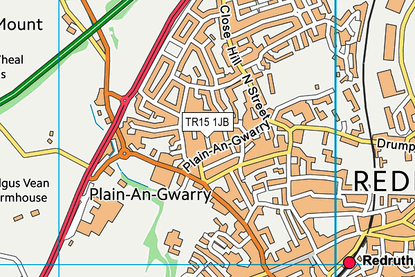 TR15 1JB map - OS VectorMap District (Ordnance Survey)