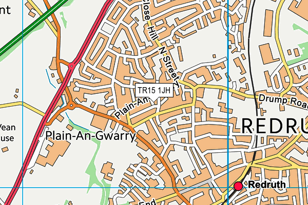 TR15 1JH map - OS VectorMap District (Ordnance Survey)