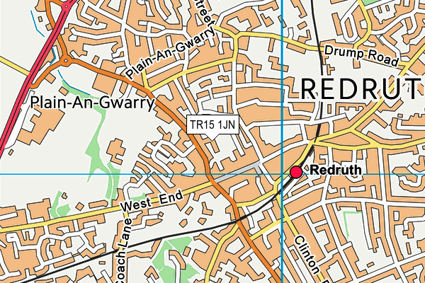 TR15 1JN map - OS VectorMap District (Ordnance Survey)