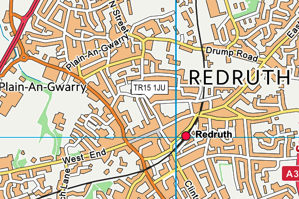 TR15 1JU map - OS VectorMap District (Ordnance Survey)