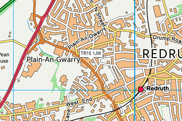 TR15 1JW map - OS VectorMap District (Ordnance Survey)