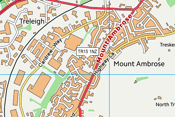 TR15 1NZ map - OS VectorMap District (Ordnance Survey)