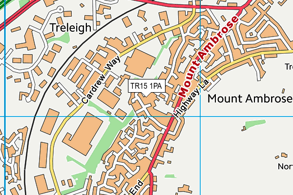 TR15 1PA map - OS VectorMap District (Ordnance Survey)