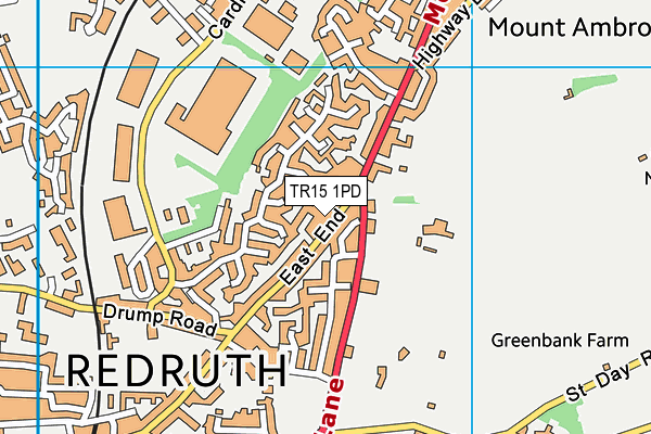 TR15 1PD map - OS VectorMap District (Ordnance Survey)