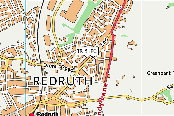 TR15 1PQ map - OS VectorMap District (Ordnance Survey)