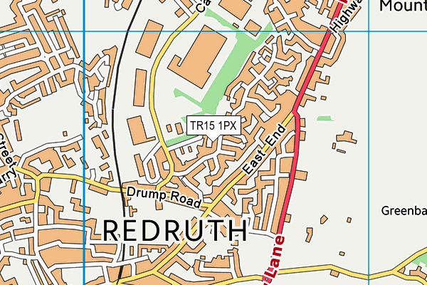 TR15 1PX map - OS VectorMap District (Ordnance Survey)