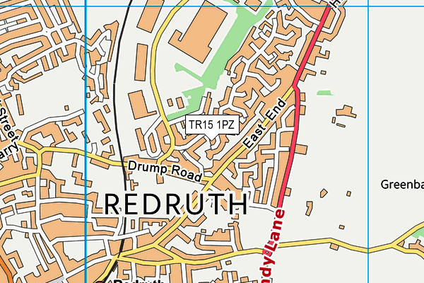 TR15 1PZ map - OS VectorMap District (Ordnance Survey)