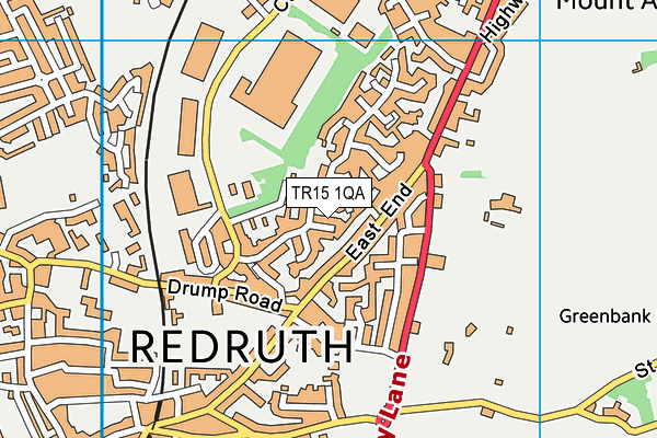 TR15 1QA map - OS VectorMap District (Ordnance Survey)