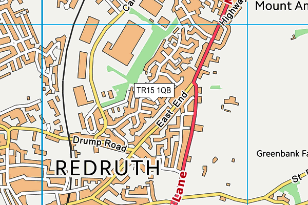 TR15 1QB map - OS VectorMap District (Ordnance Survey)