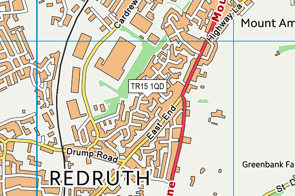 TR15 1QD map - OS VectorMap District (Ordnance Survey)