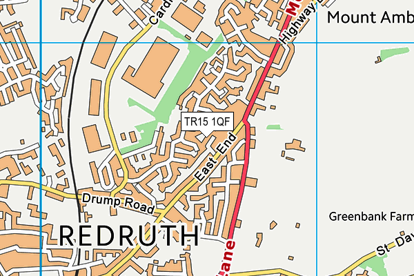 TR15 1QF map - OS VectorMap District (Ordnance Survey)