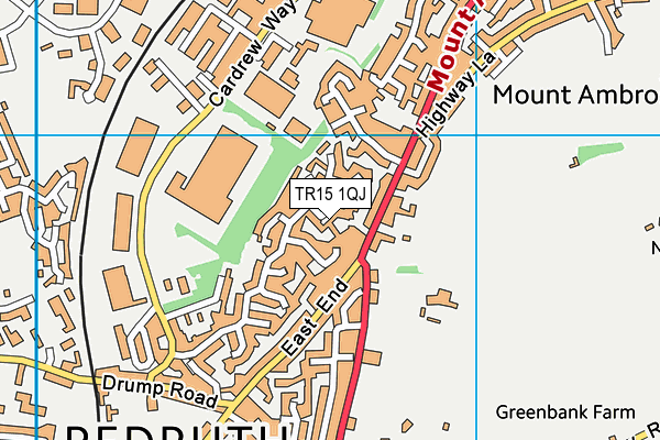 TR15 1QJ map - OS VectorMap District (Ordnance Survey)