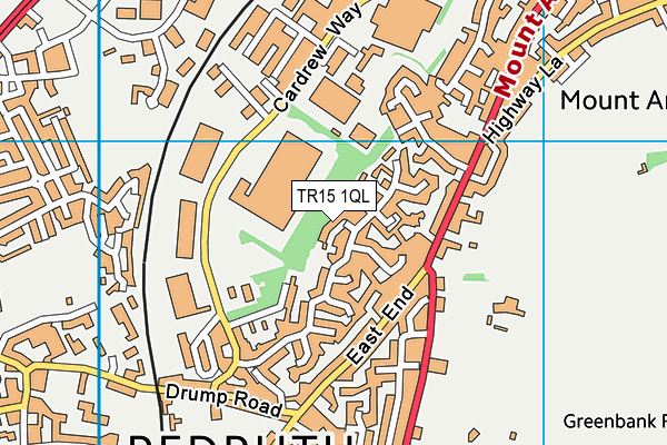 TR15 1QL map - OS VectorMap District (Ordnance Survey)