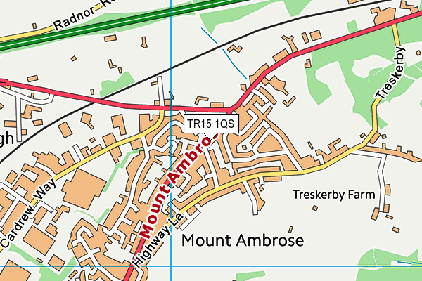 TR15 1QS map - OS VectorMap District (Ordnance Survey)