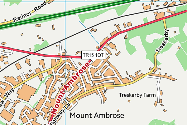 TR15 1QT map - OS VectorMap District (Ordnance Survey)