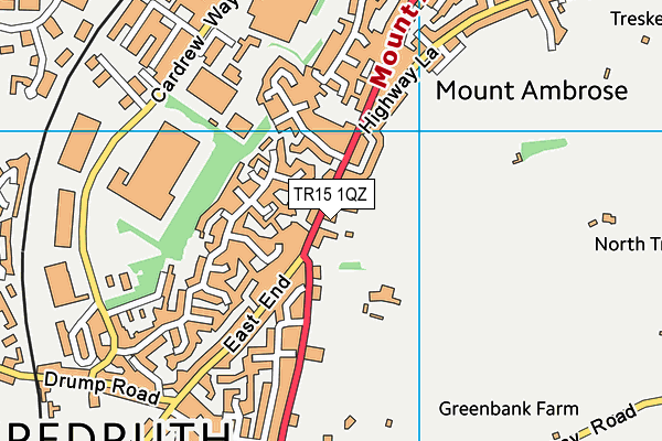 TR15 1QZ map - OS VectorMap District (Ordnance Survey)