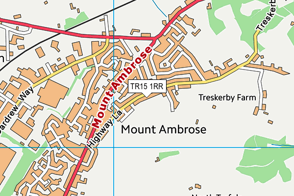 TR15 1RR map - OS VectorMap District (Ordnance Survey)