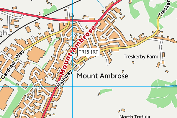 TR15 1RT map - OS VectorMap District (Ordnance Survey)