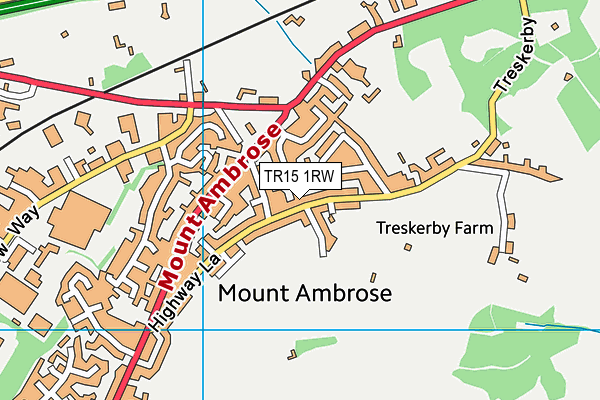 TR15 1RW map - OS VectorMap District (Ordnance Survey)