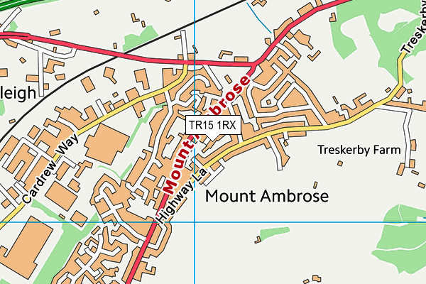 TR15 1RX map - OS VectorMap District (Ordnance Survey)