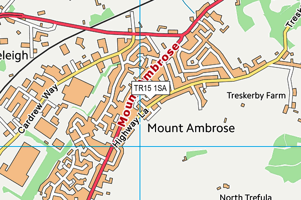 TR15 1SA map - OS VectorMap District (Ordnance Survey)