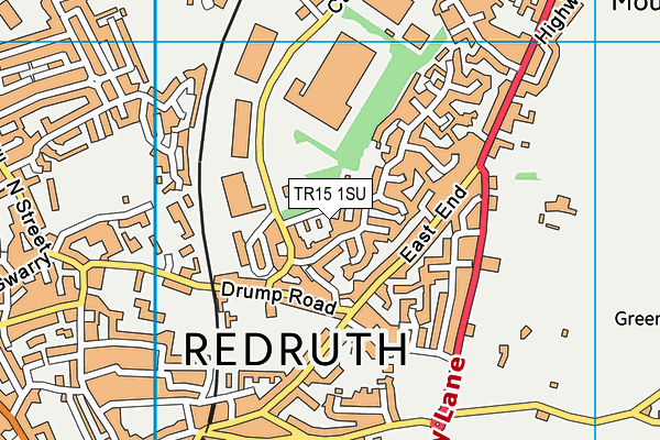 TR15 1SU map - OS VectorMap District (Ordnance Survey)