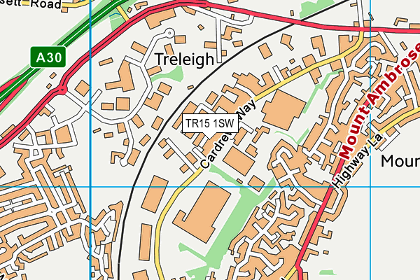 TR15 1SW map - OS VectorMap District (Ordnance Survey)