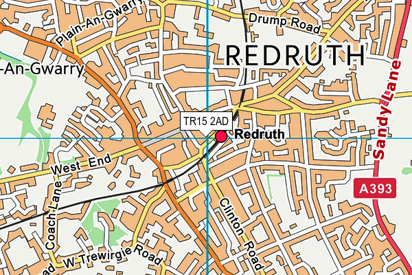 TR15 2AD map - OS VectorMap District (Ordnance Survey)