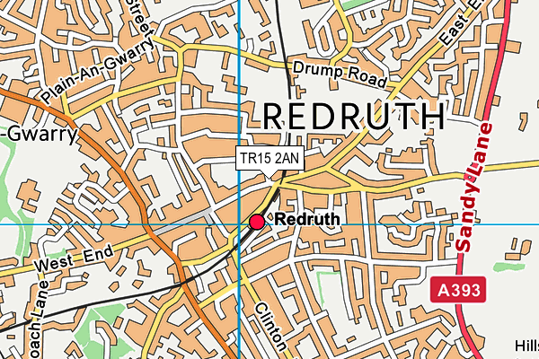 TR15 2AN map - OS VectorMap District (Ordnance Survey)