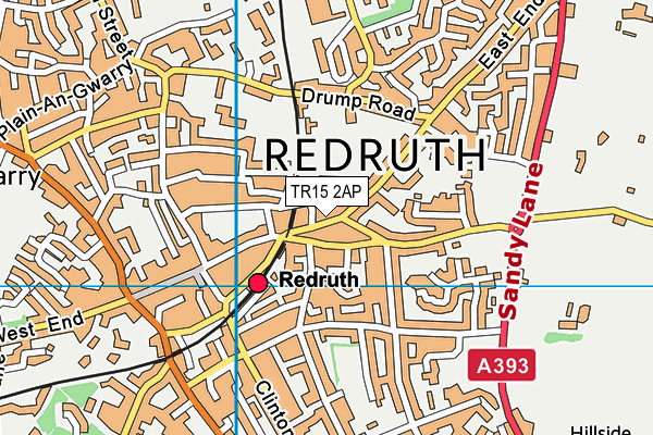 TR15 2AP map - OS VectorMap District (Ordnance Survey)