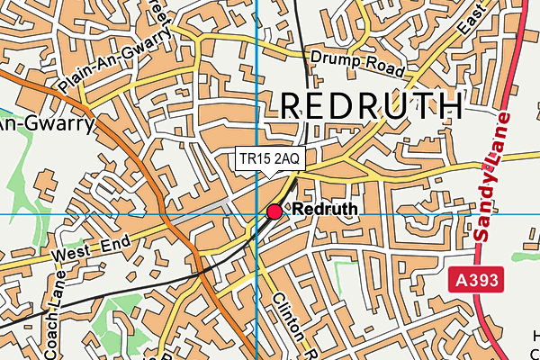 TR15 2AQ map - OS VectorMap District (Ordnance Survey)